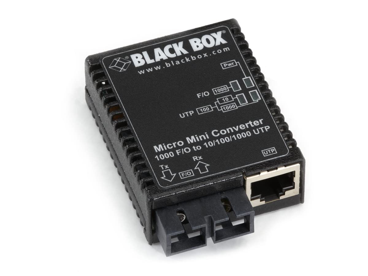 Black Box Corporation Media Converter Gigabit Ethernet Single Mode 1310Nm 12Km Sc
