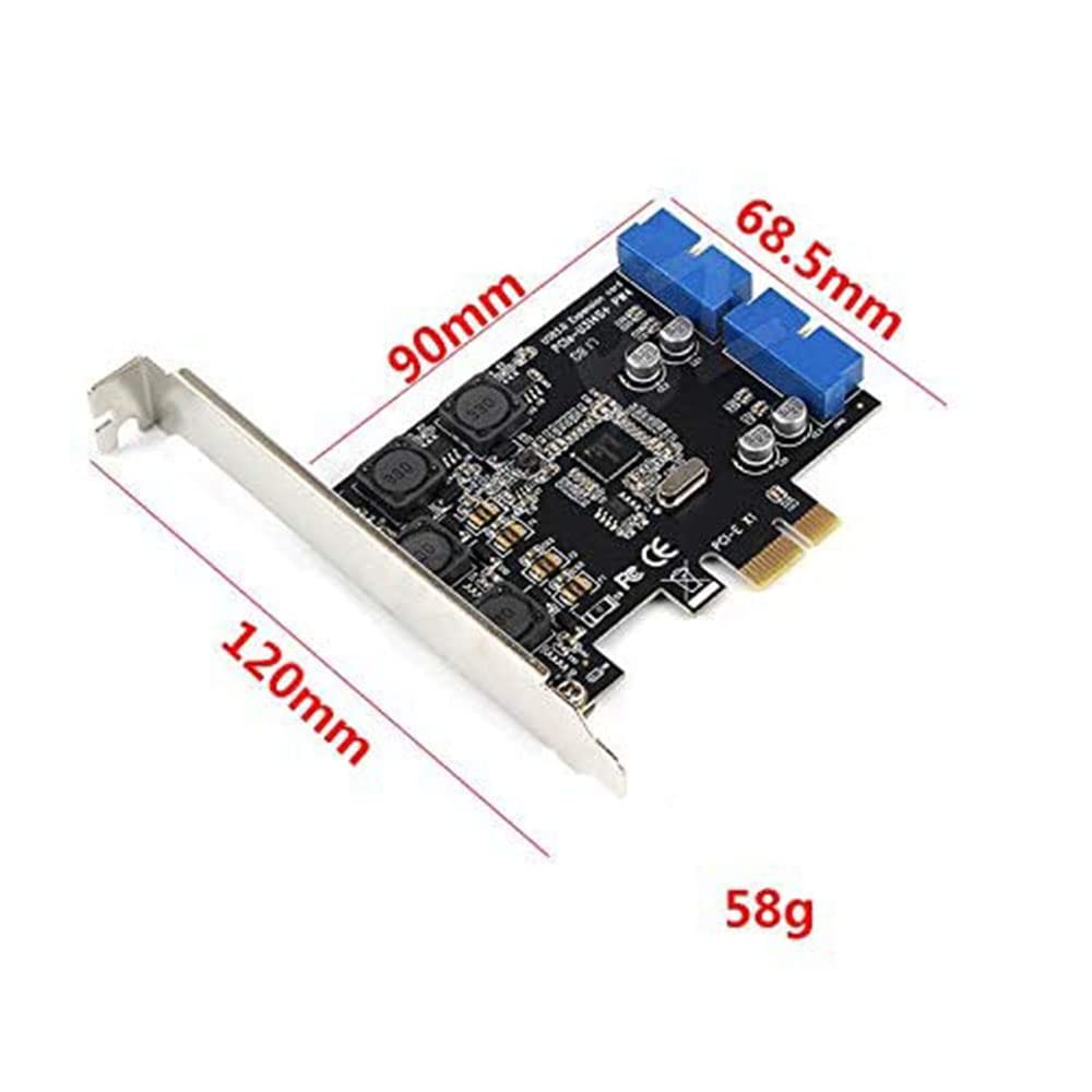 Pci E X1 To 2 Ports 19 Pin Usb 3.0 Header Pci Express To Dual 20 Pin Usb 3.0 Card