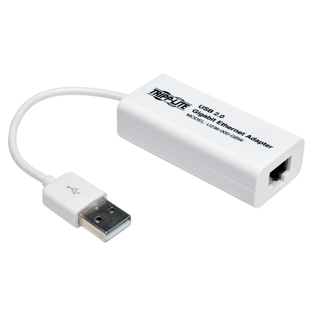 Tripp Lite Usb 2.0 Hi Speed To Gigabit Ethernet Nic Network Adapter, White (U236 000 Gbw)