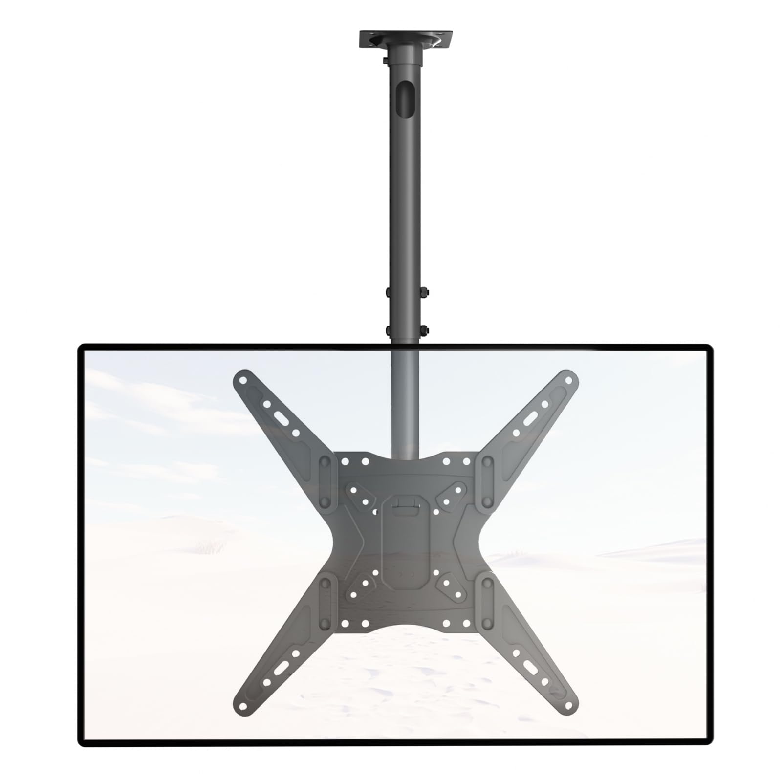 Wali Ceiling Tv Mount Adjustable Bracket Fits Most Led, Lcd, Oled And Plasma Flat Screen Display 23 To 65 Inch, Up To 110 Lbs, M