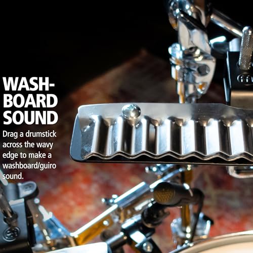 Meinl Percussion Crasher For Percussion Rigs And Drum Set, Large Size Not Made In China Guiro Style Steel Playing Surface And St