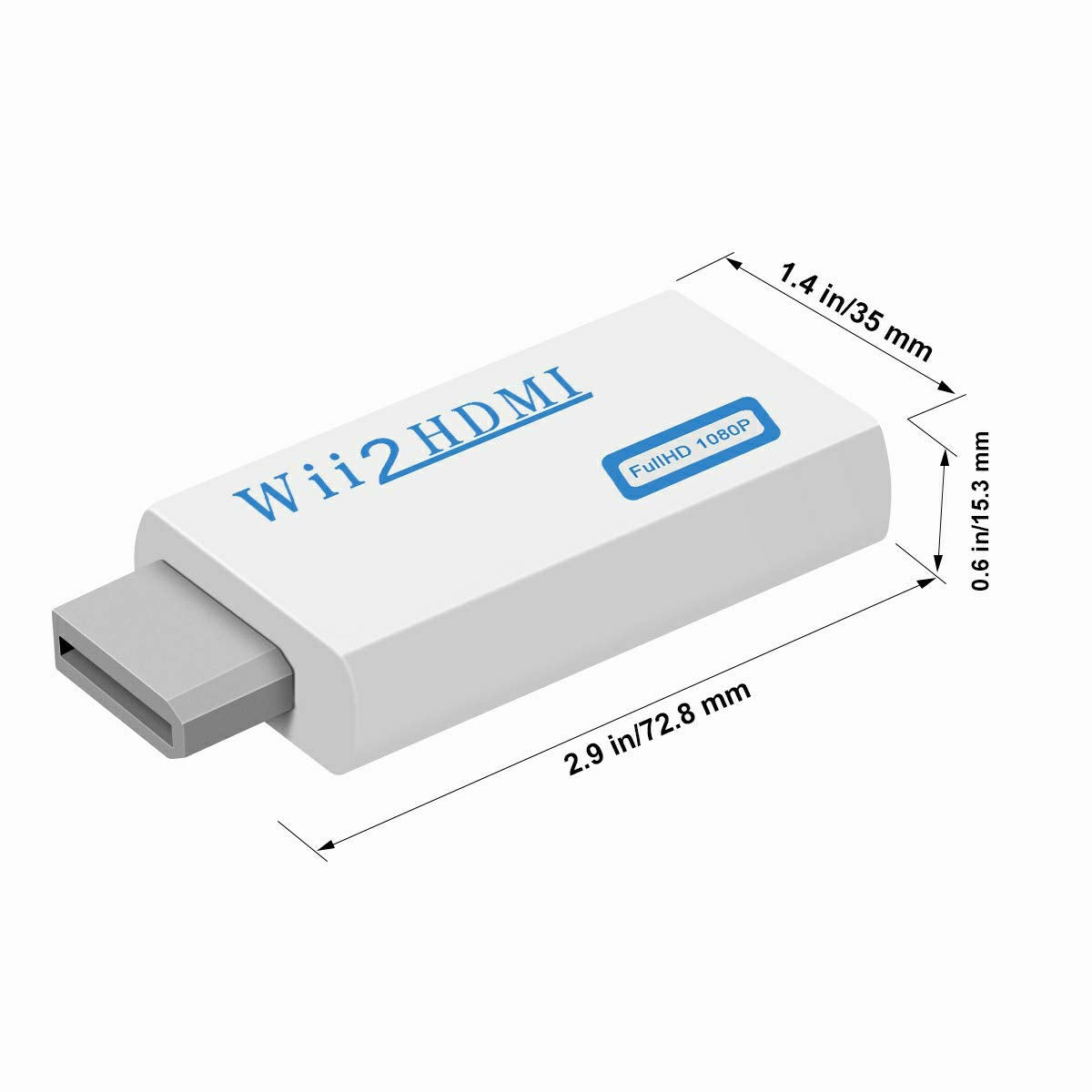 Y.D.F Wii To Hdmi Converter, Supports 480P, 480I, Ntsc Display Modes, No Drivers Needed