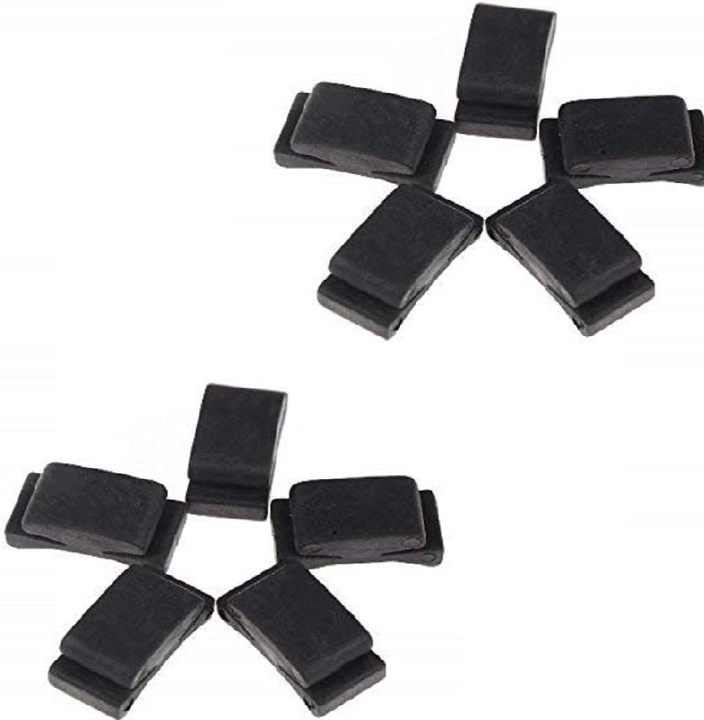 Gosono 5Pcs Black Rubber Guitar Pick Holder Fix On Headstock For Guitar Bass Ukulele
