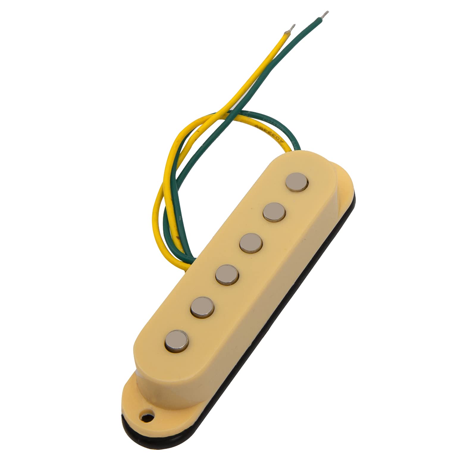 2Pcs Yootones Electric Guitar Single Coil Sound Pickup Audio Transducer Compatible With St Guitar Replacement Part (Yellow)