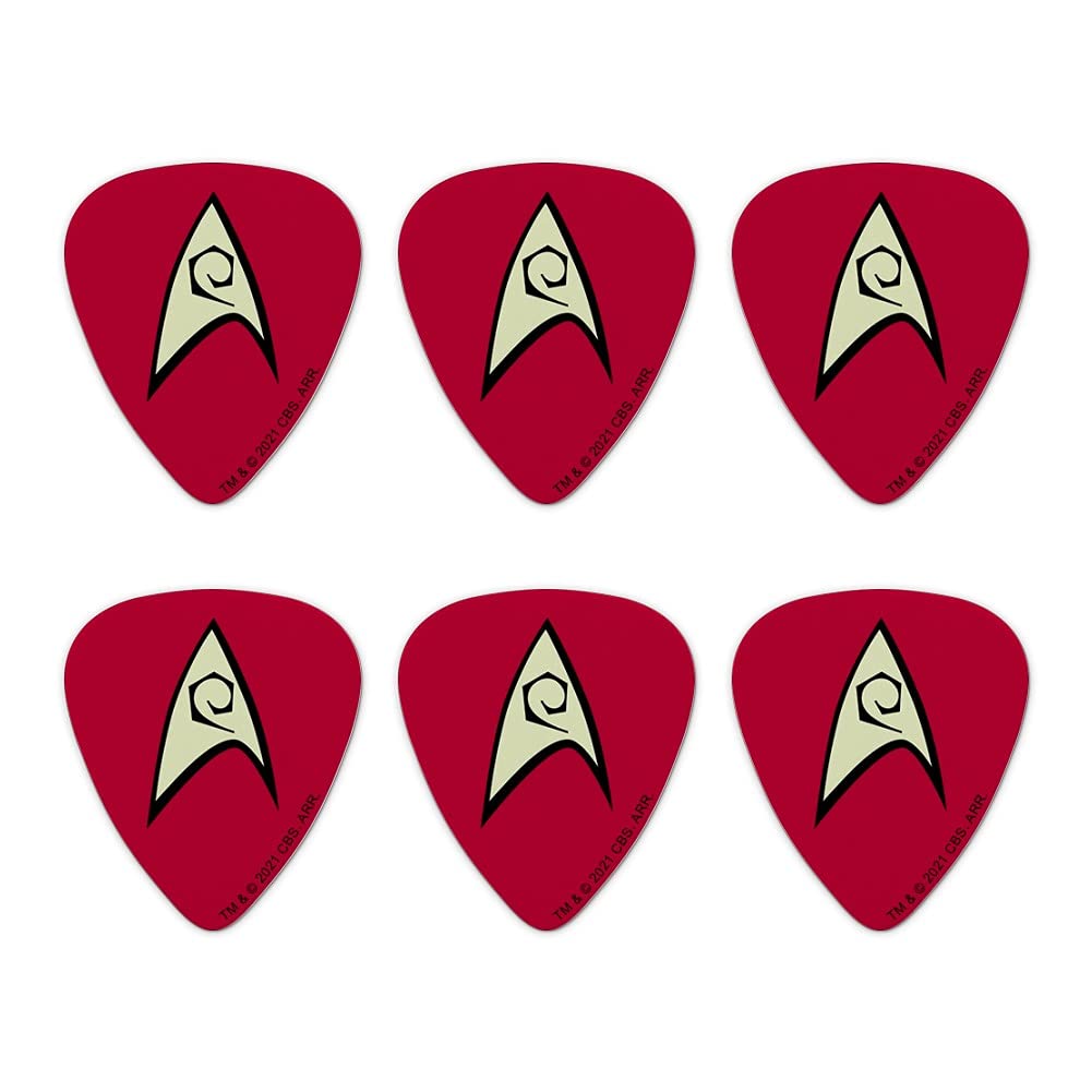 Star Trek Engineering Shield Novelty Guitar Picks Medium Gauge  Set Of 6
