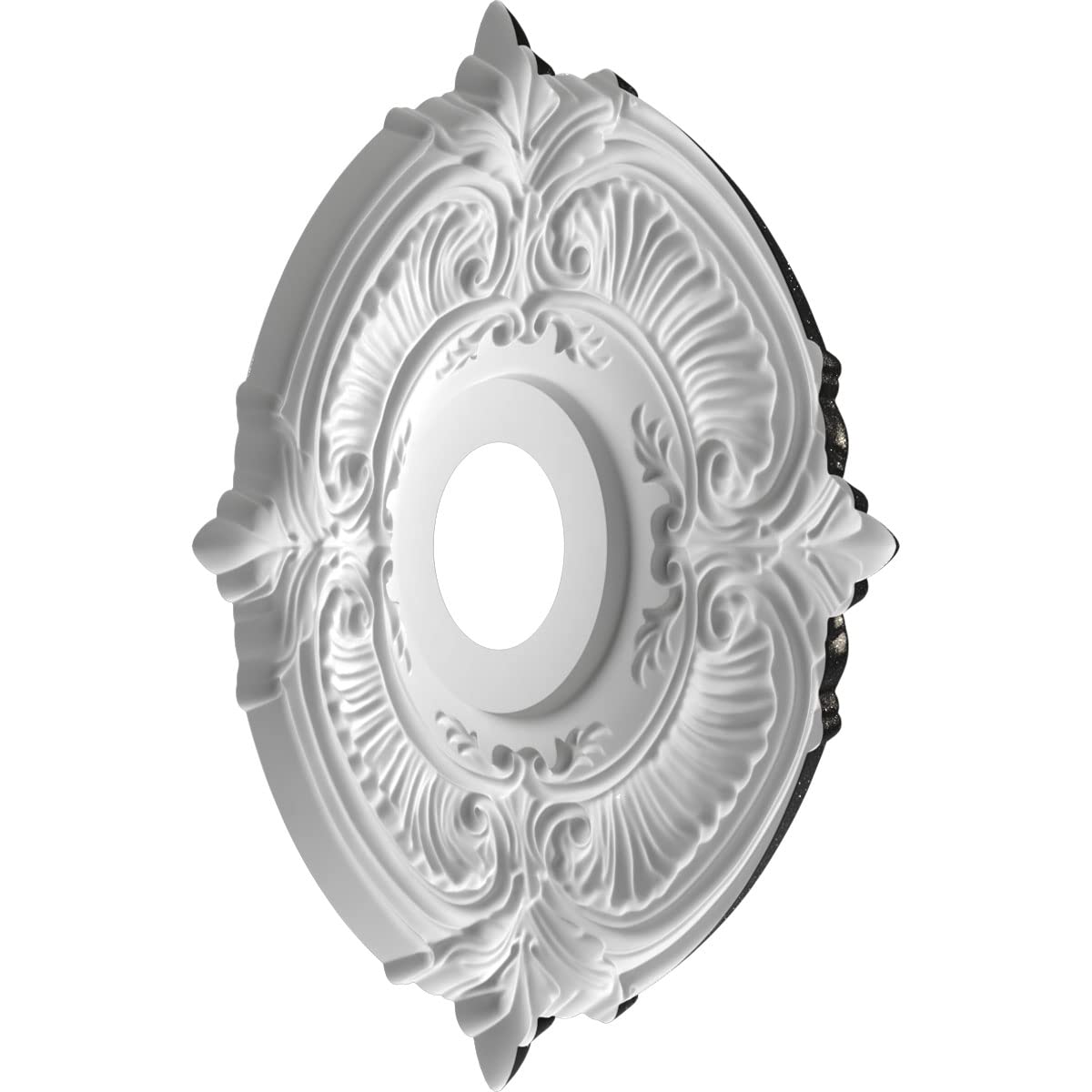 Ekena Millwork Cmp16Atagx Attica Thermoformed Pvc Ceiling Medallion (Fits Canopies Up To 5 5/8''), 16''Od, Textured Metallic Gal