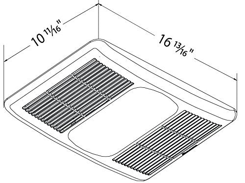 Delta Breez Radiance 80 Cfm Exhaust Bath Fan With Light And Heater,Off White