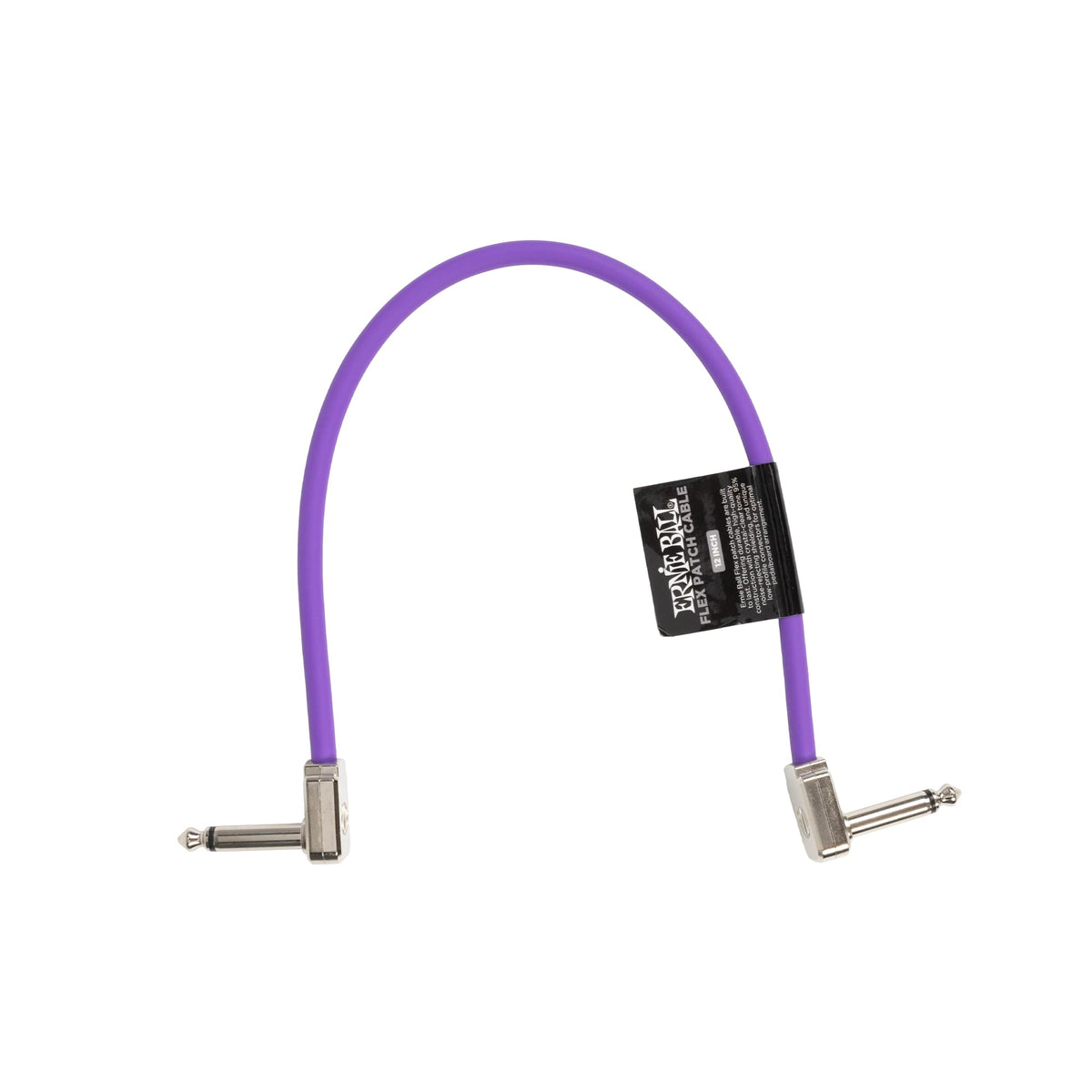 Ernie Ball Flex Patch Cable 12In   Purple   Single