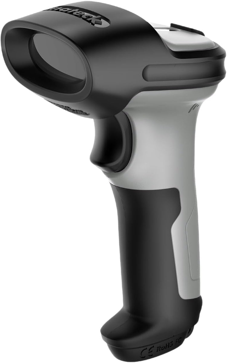 Inateck Barcode Scanner AI Gray 1D Wireless 35m 180-Day Standby ...