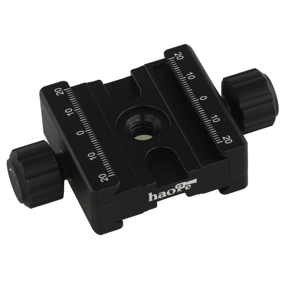 Haoge Cp 50Bii 50Mm Subtend Double Dual Quick Release Clamp For Arca Swiss Rrs Benro Rail Plate Nodal Slide