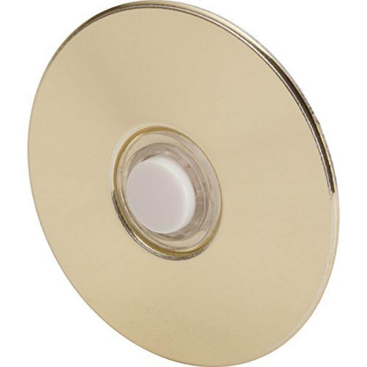 Newhouse Hardware Br5W Unlighted Doorbell Button, 1 Pack, Brass