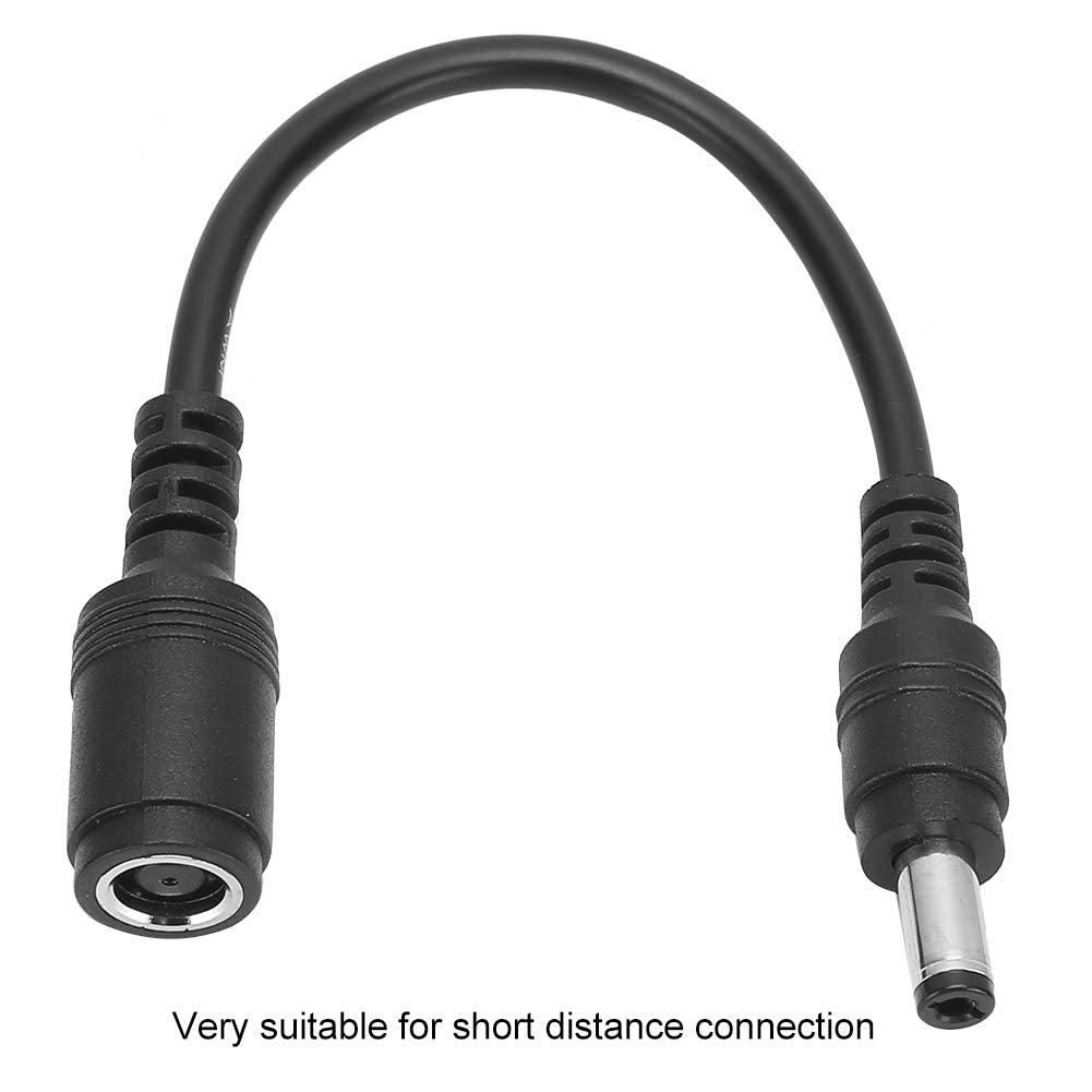 Ashata 2Pcs 7.4X5.0Mm Female To 5.5X2.5Mm Male Dc Power Extension Cable For Hp Laptop, Fast Transfer, Black