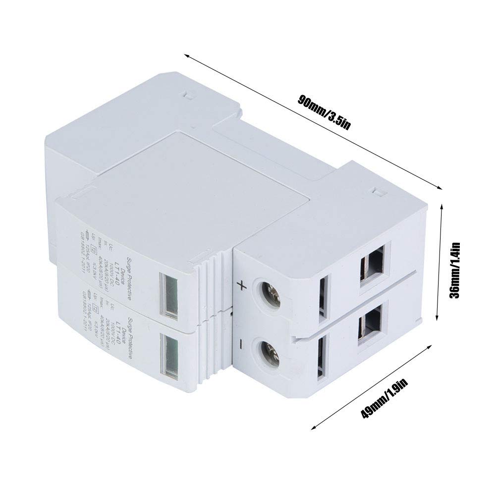 Voltage Arrester Device, 2P Protective Device Dc Photovoltaic Protector Low Voltage Arrester 3.0Kv (2P40Ka)