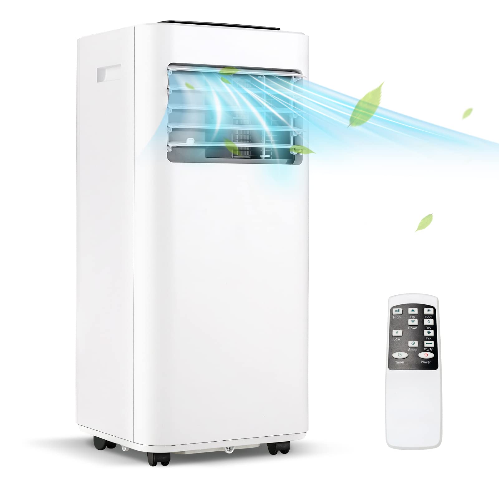 PETSITE 10000 BTU Portable Air Conditioner, 3-in-1 Room AC Unit with Remote Control, Dehumidifier, 24H Timer, Window Kit, Person