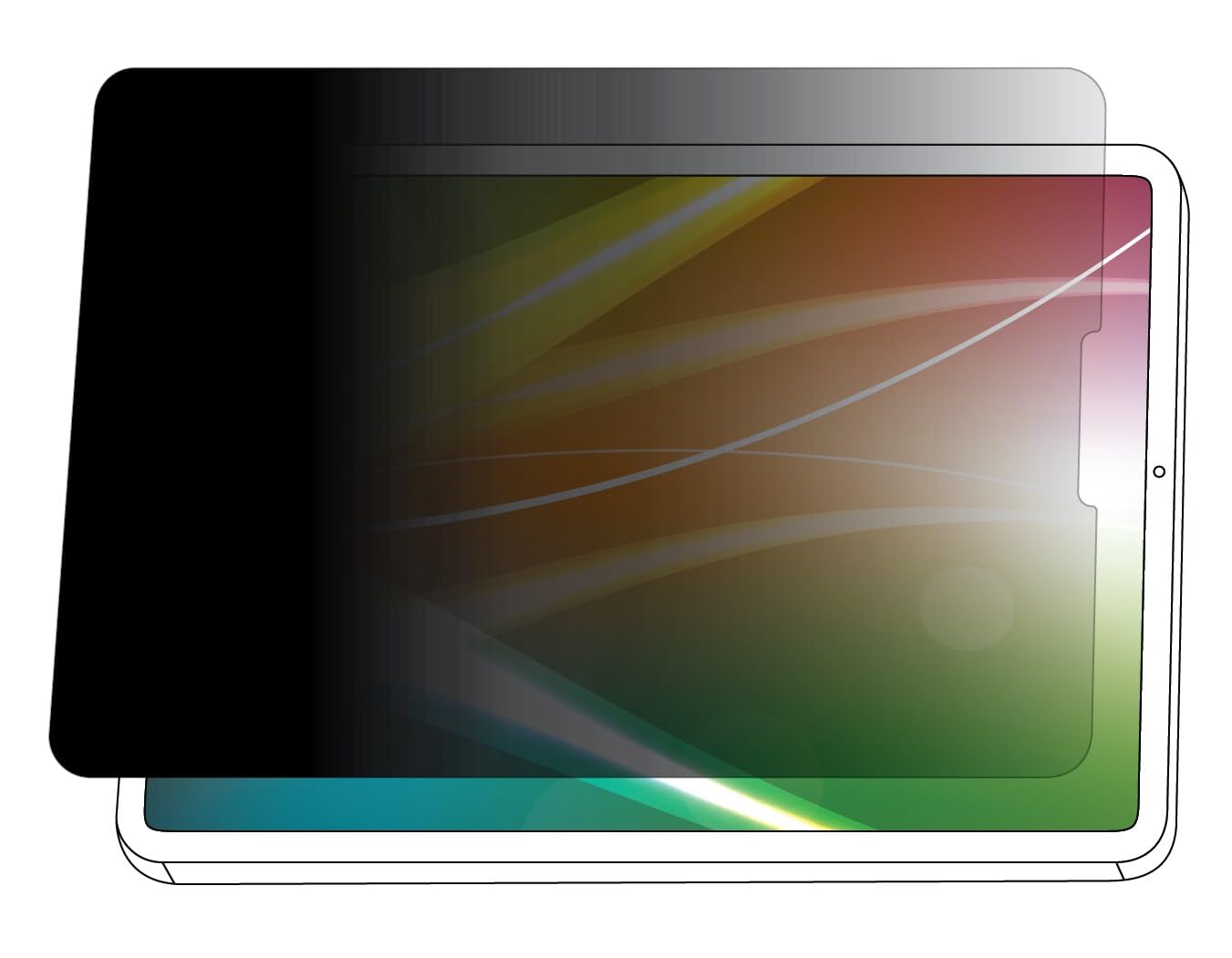 3M Bright Screen Privacy Filter For Apple Ipad 10.2In 7Th - 9Th Gen, Ipad Air 3R