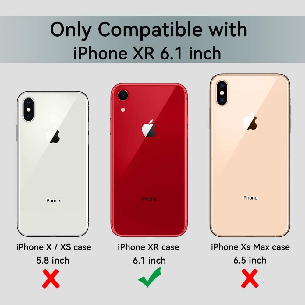 Coolqo Magnetic For Iphone Xr Case, With [2 X Tempered Glass Screen Protector] Clear [Compatible With Magsafe] Hard Pc+Soft Tpu