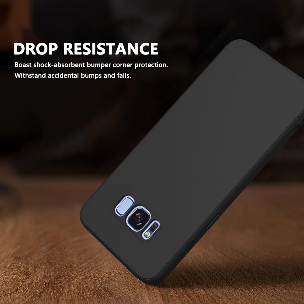Wogroo For Samsung Galaxy S8 Case Black, Scratch Resistant With Soft Touch, Slim Thin Phone Cover For Samsung Galaxy S8