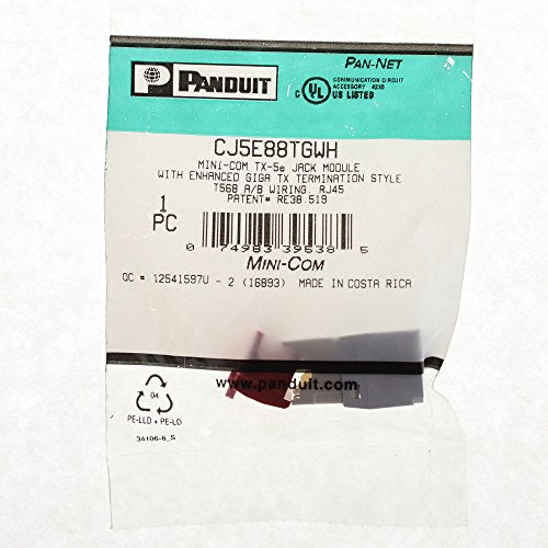 Panduit Cj688Tgwh Category 6 8 Wire Tg Style Jack Module, White