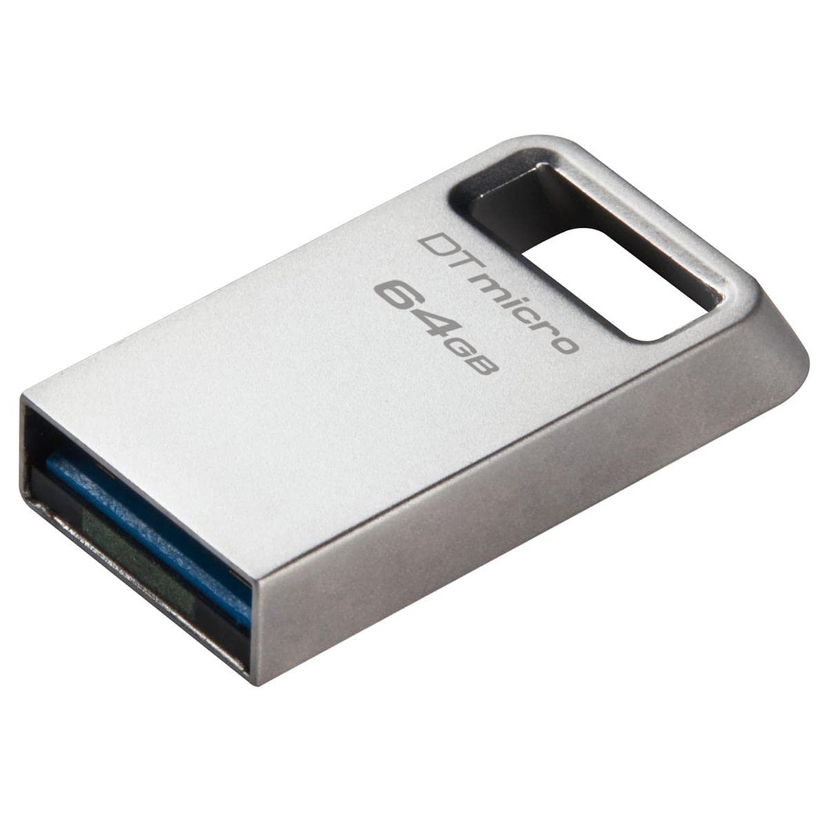 Kingston DataTraveler Micro 64GB USB Flash Drive | Ultra-Small Premium Metal Design | USB 3.2 Gen 1 | Speeds up to 200MB/s | DTM