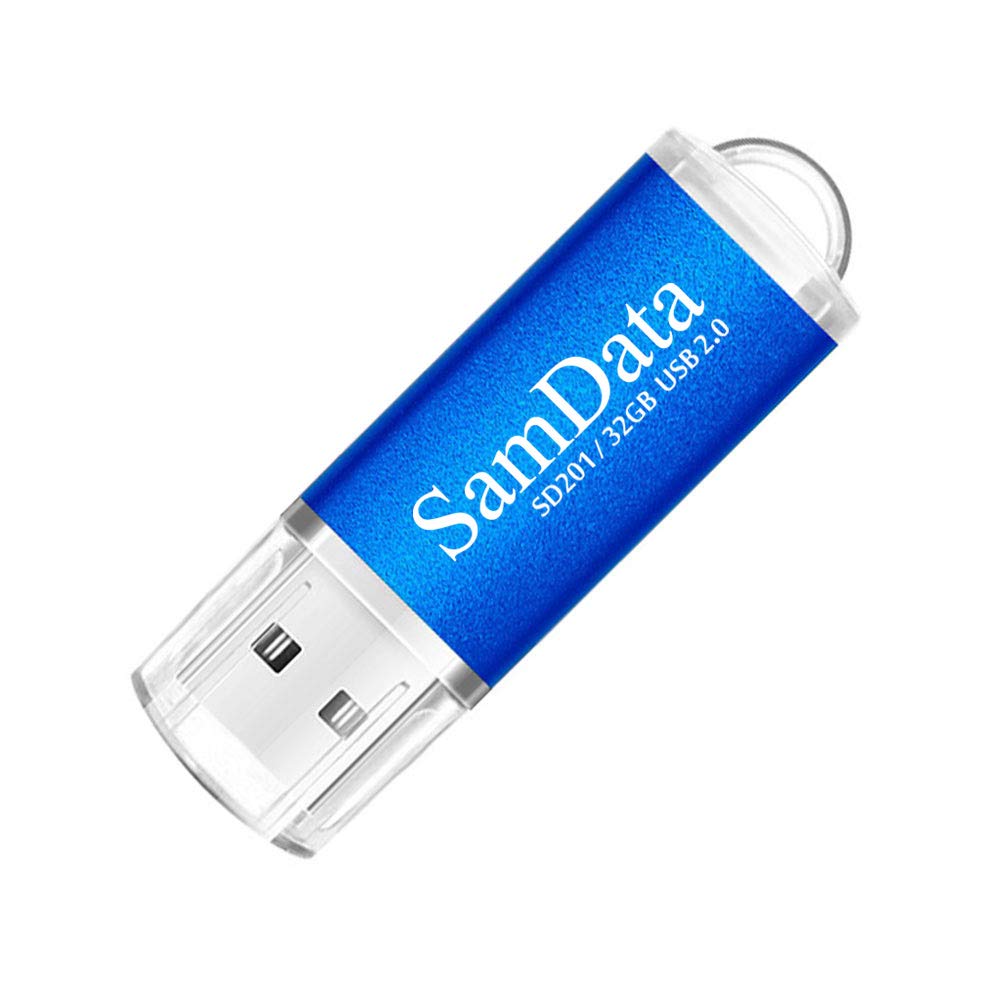 Samdata 3 Pack 32Gb Usb Flash Drives Usb 2.0 Thumb Drives Memory Stick Jump Drive Zip Drive, 3 Colors: Black Blue Green