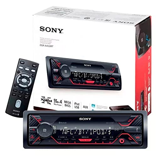 Sony DSX A410BT Single Din Bluetooth Front USB AUX Car Stereo Digital Media Receiver (No CD Player)