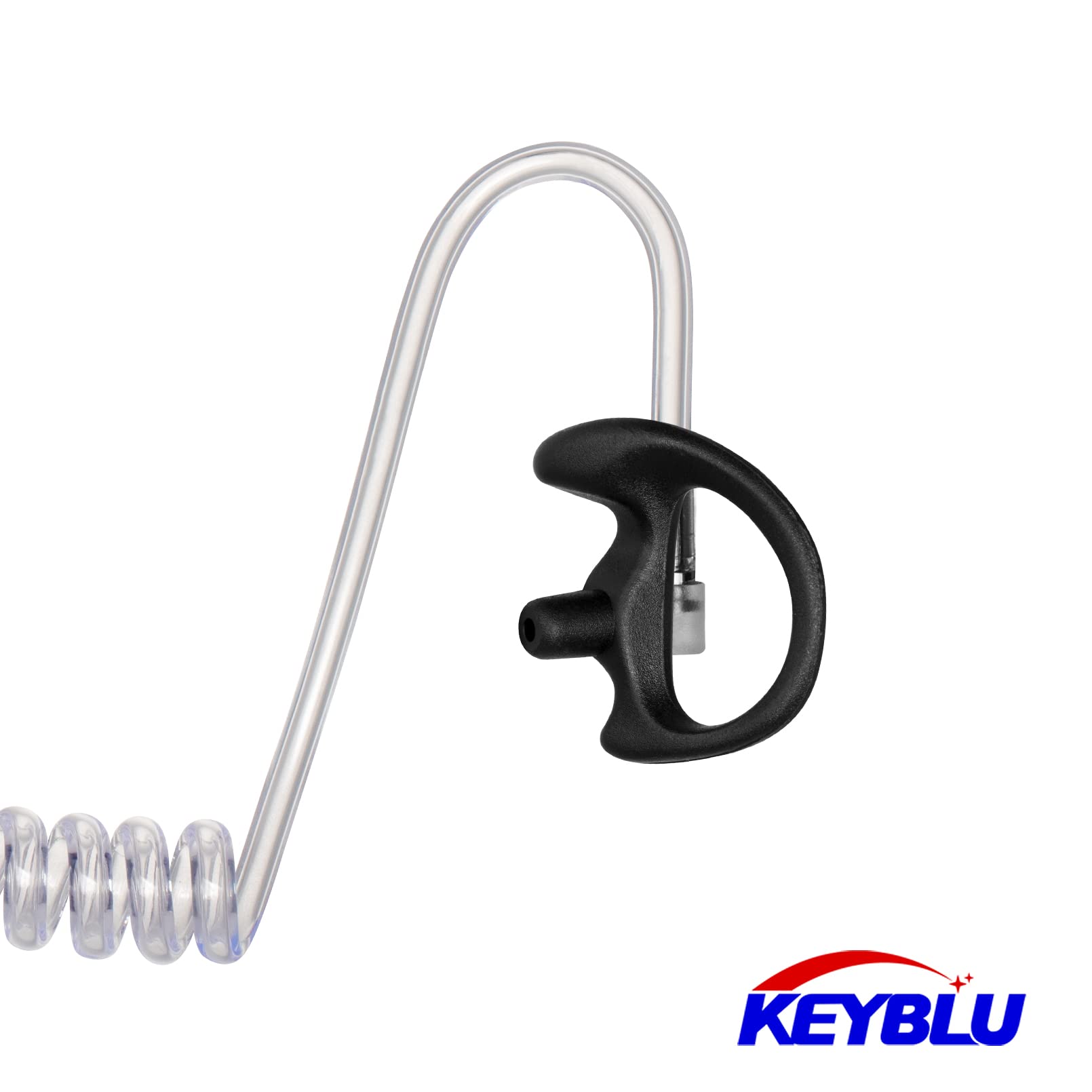 Keyblu Universal Radio Replacement Earmold, Insert Soft Silicone Earmold Earbud Earplug For Two Way Radio Coil Tube Audio Kits,For Walkie Talkie Acoustic Earpiece Headset (Black, Small, 2 Pair)