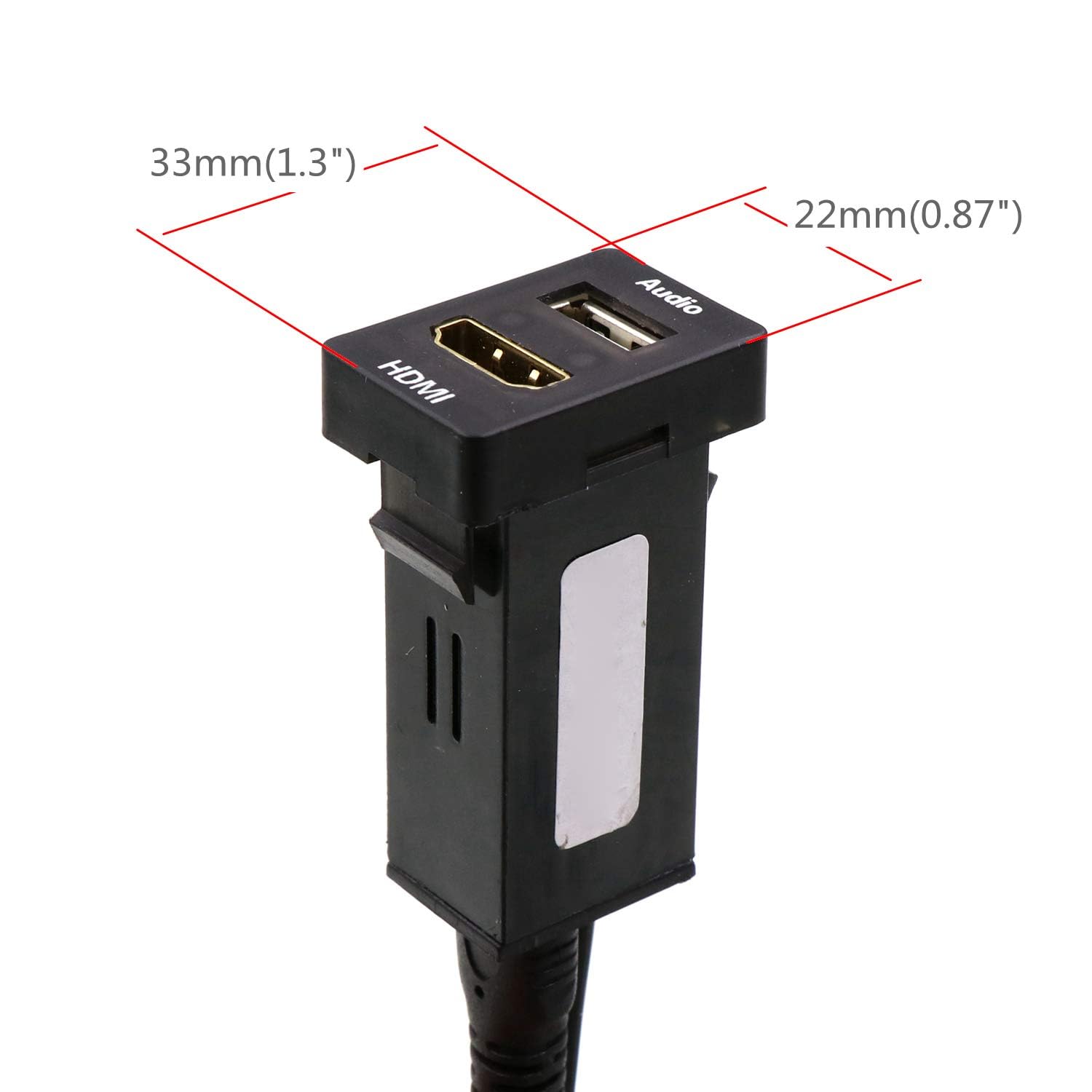 Timloon Hdmi Socket Mount Cable +Usb Audio Input Audio Relay Use For Toyota(Type A)