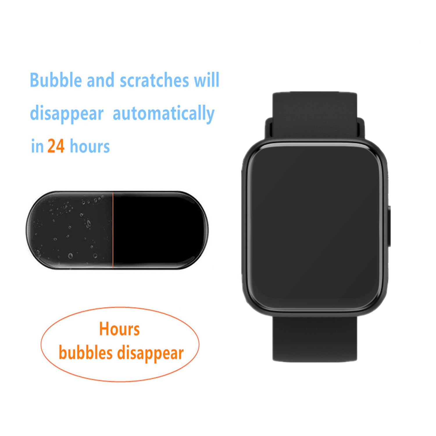 Aemus Screen Protector Compatible For Jeejtek Smart Watch 1.83'' (6 Pack) Clear Tpu Soft Film Compatible For Oyv Tgw101 Screen P