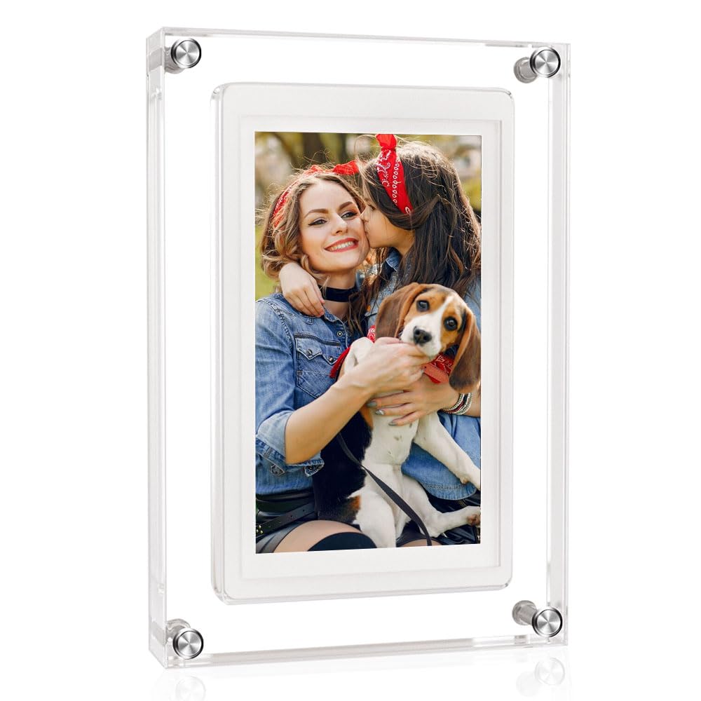 5 Inch Digital Picture Frame, Acrylic Video Frame With 8Gb Usb Flash Drive And 1000 Mah Battery, Great Gift For Mom&Dad
