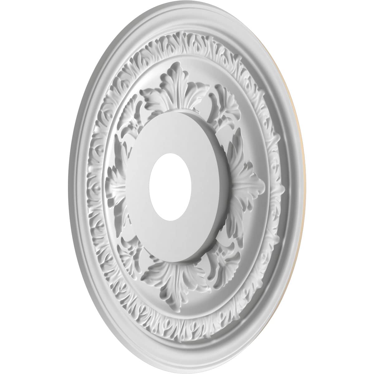 19Od X 3 1/2Id X 1P Baltimore Thermoformed Pvc Ceiling Medallion (Fits Canopies Up To 7 3/4), Ultracover Satin Smokey Beige