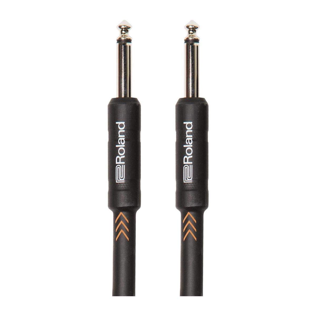 Roland Black Series Instrument Cable, Straight/Straight 1/4 Inch Jack, 25 Feet
