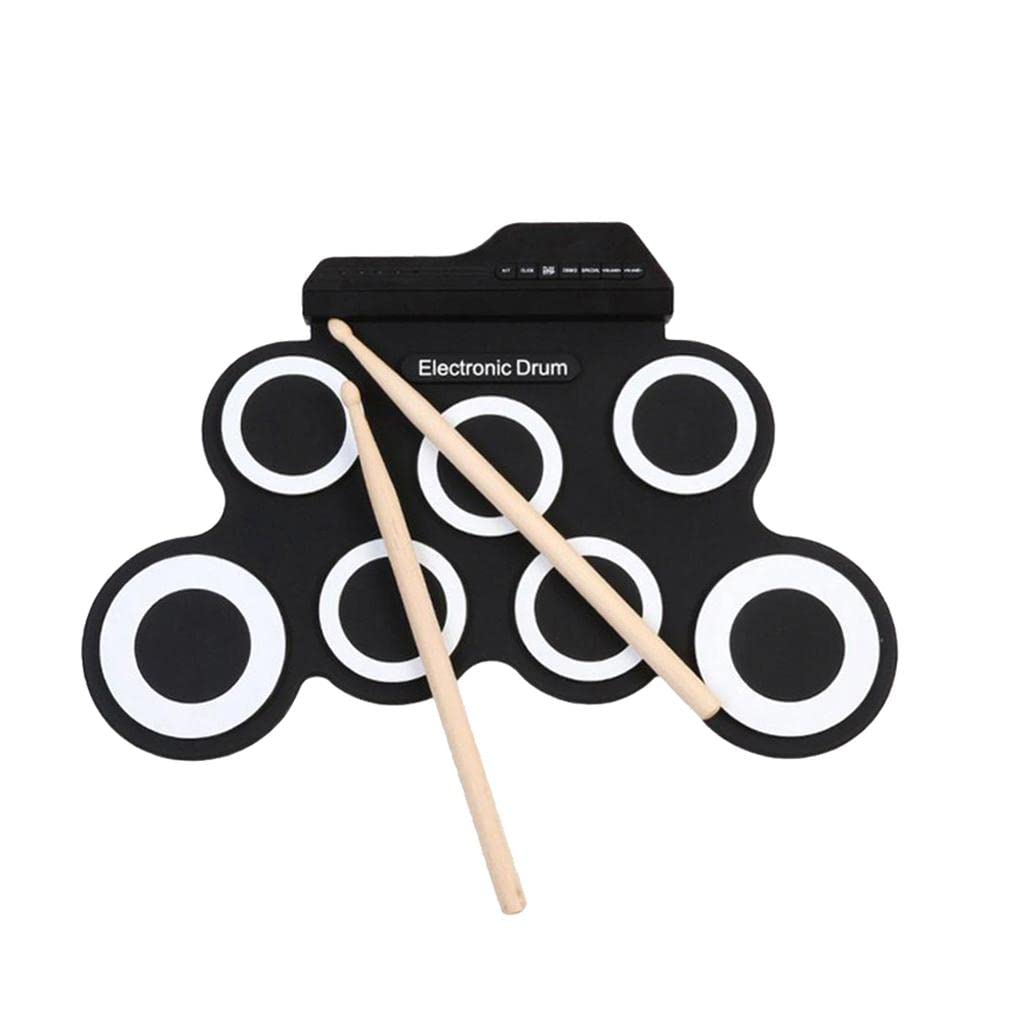 Loom Tree Portable Roll Up Drum Pad Kit With Builtin Speaker Drum Pedals Drumsticks 1