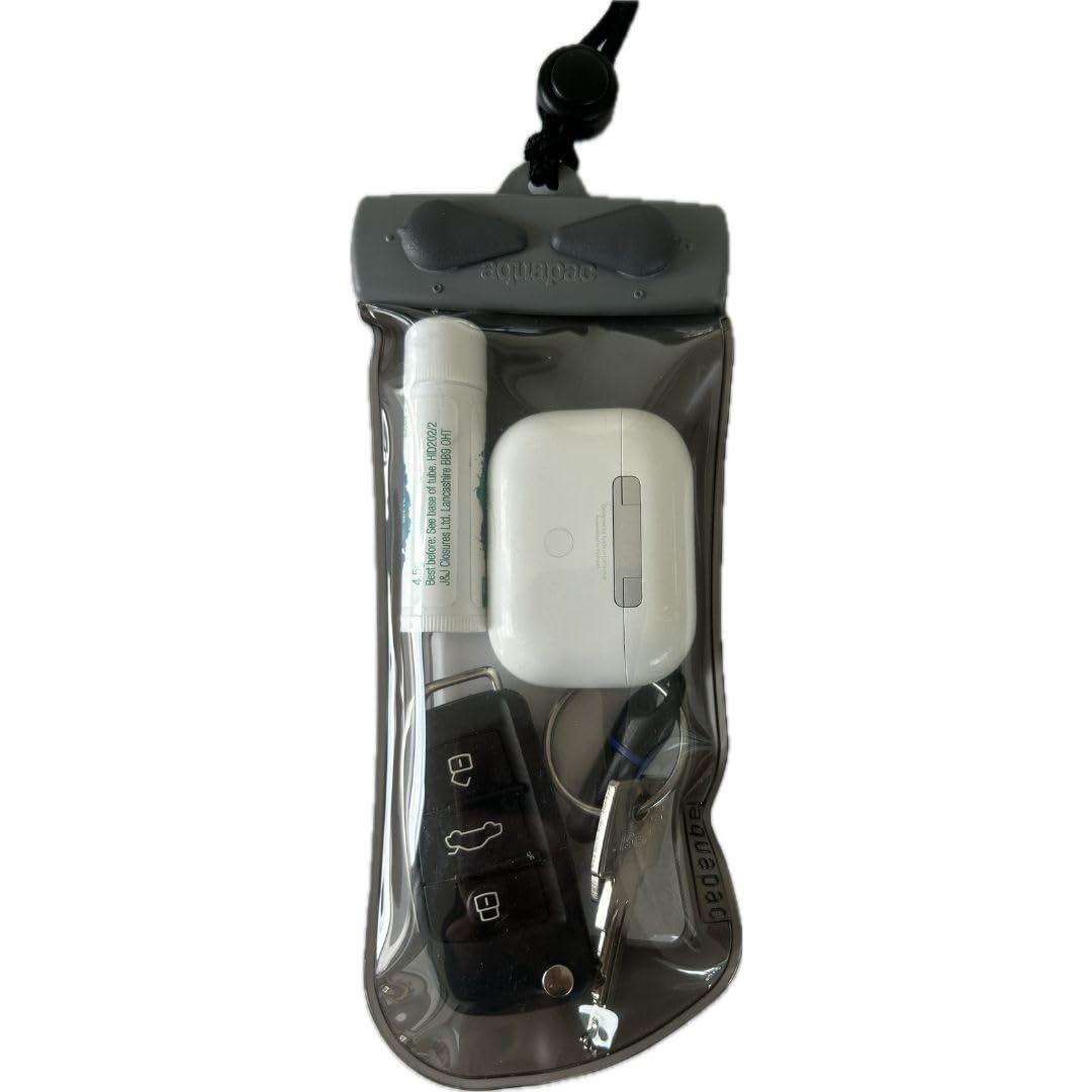Aquapac Keymaster++ Waterproof Travel Case, Made in the UK, Carry Cord, Travel Essential, 5 Year Warranty, Watersports, Hiking, 