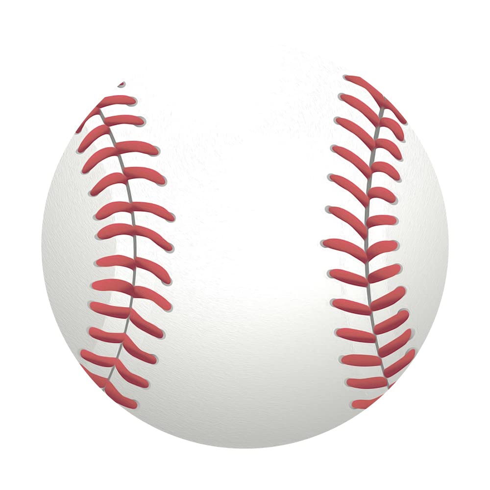 Leyiyi 7.2X7.2Ft Baseball Birthday Round Backdrop Cover Polyester Sports Baseball For Boys Kids Birthday Party Red White Photogr