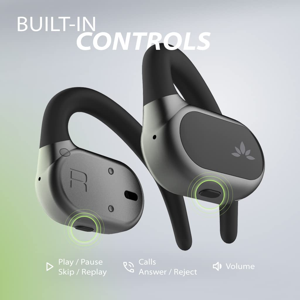 Avantree Breeze   Open Ear Bluetooth 5.2 Earbuds With Surroundings Awareness, Clear Voices, And Comfortable Over Ear Hooks, Wire