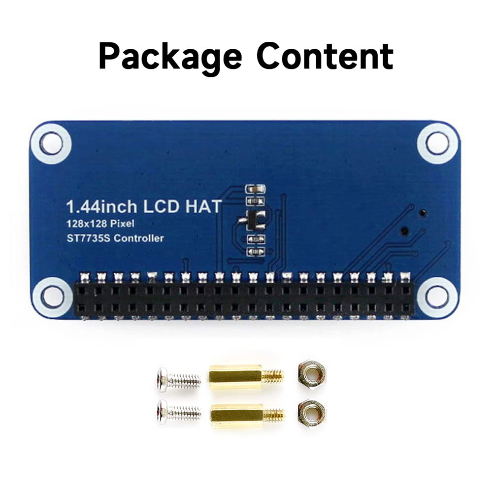 Waveshare 1.44Inch Lcd Display Hat For Raspberry Pi Zero Spi Interface 128X128 Pixels For Gameboy Mini With Embedded Controller