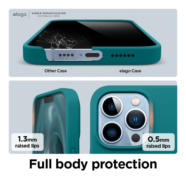 Elago Liquid Silicone Case Compatible With Iphone 13 Pro Max (6.7 Inches), Premium Silicone Case, 3 Frame Shockproof Full Protec