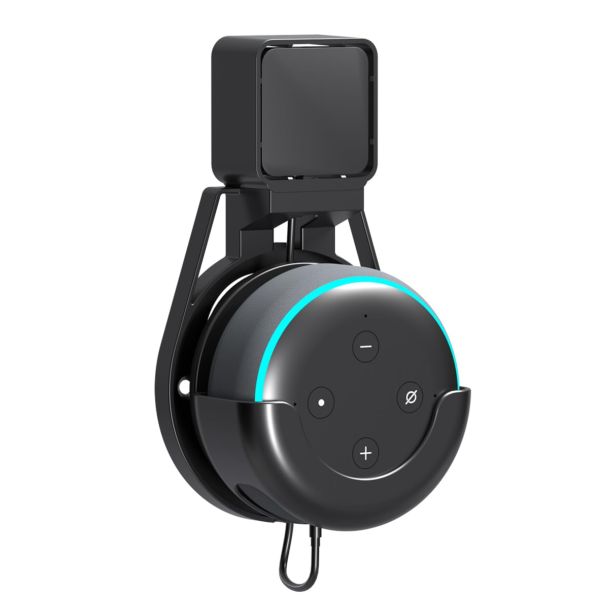 Suptek Wall Mount Holder For Echo Dot 3Rd Gen, Outlet Wall Mount Stand For Alexa, With Built In Cable Management, Wall Screw Or