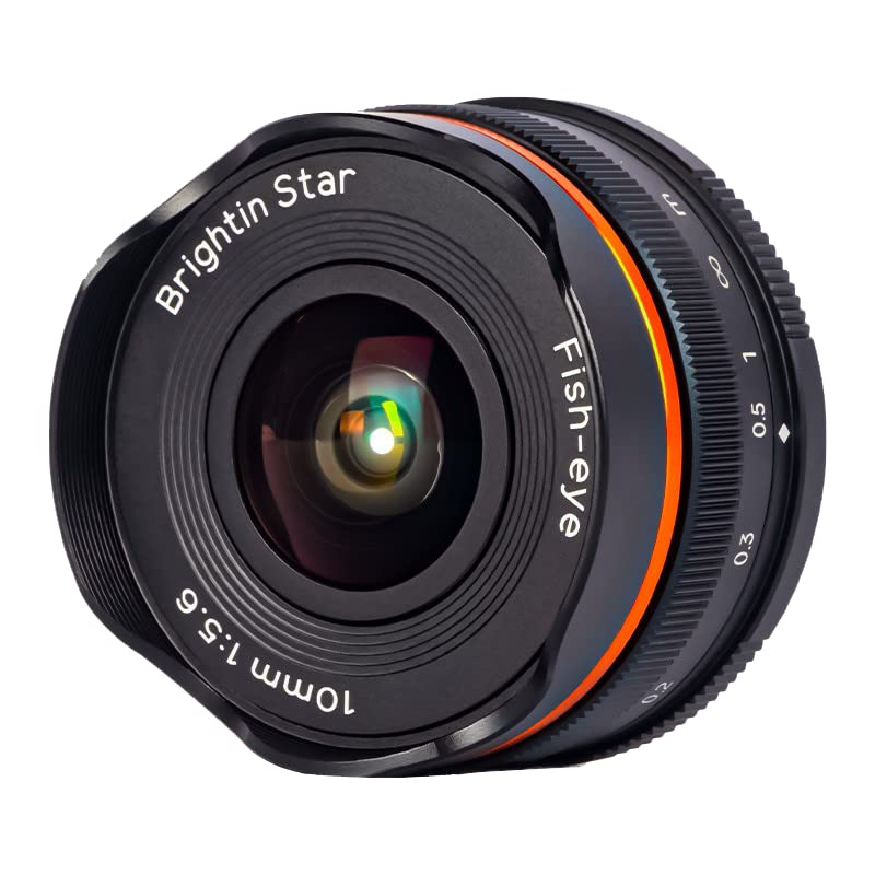 Brightin Star 10Mm F5.6 Fisheye Manual Focus Prime Lens For Canon Eos M Mount Mirrorless Cameras, Aps C Ultra Wide Angle Fixed L