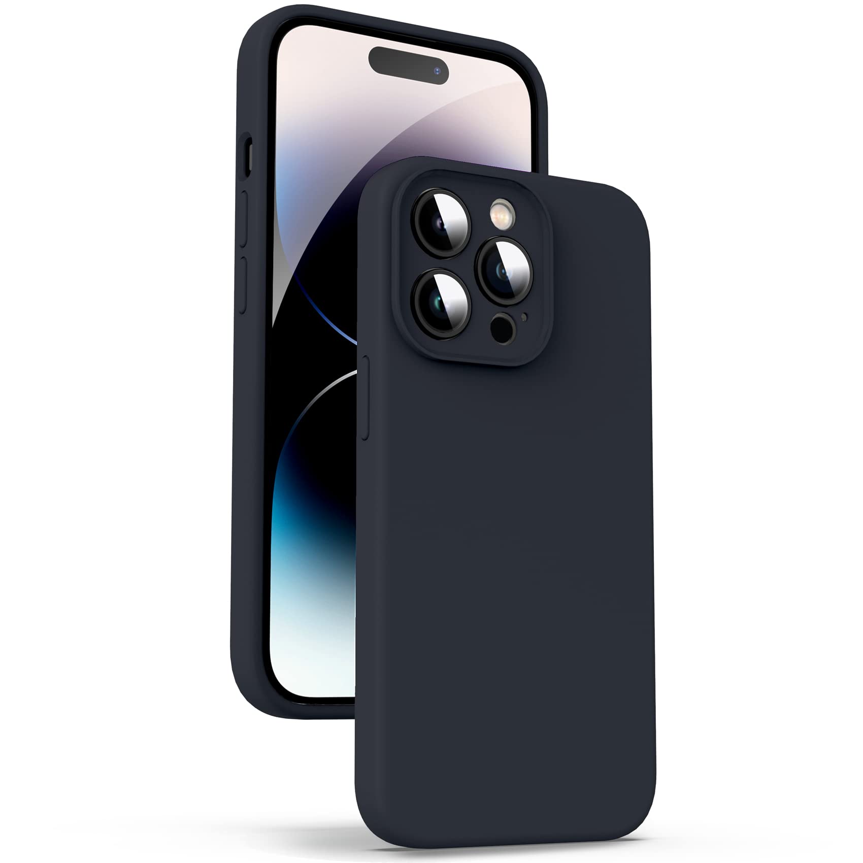 Supdeal Liquid Silicone Case for iPhone 14 Pro Max - [Camera All-Round Protection] [Soft Microfiber Lining Anti-Scratch] 4 Layer