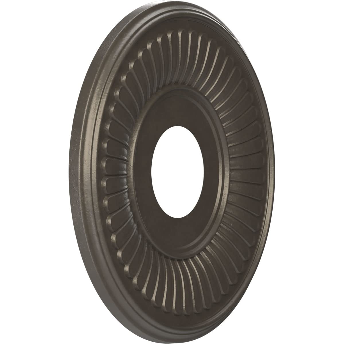 Ekena Millwork Cmp13Bedst Berkshire Thermoformed Pvc Ceiling Medallion (Fits Canopies Up To 5 3/4), 13Od X 3 1/2Id X 3/4P, Unive