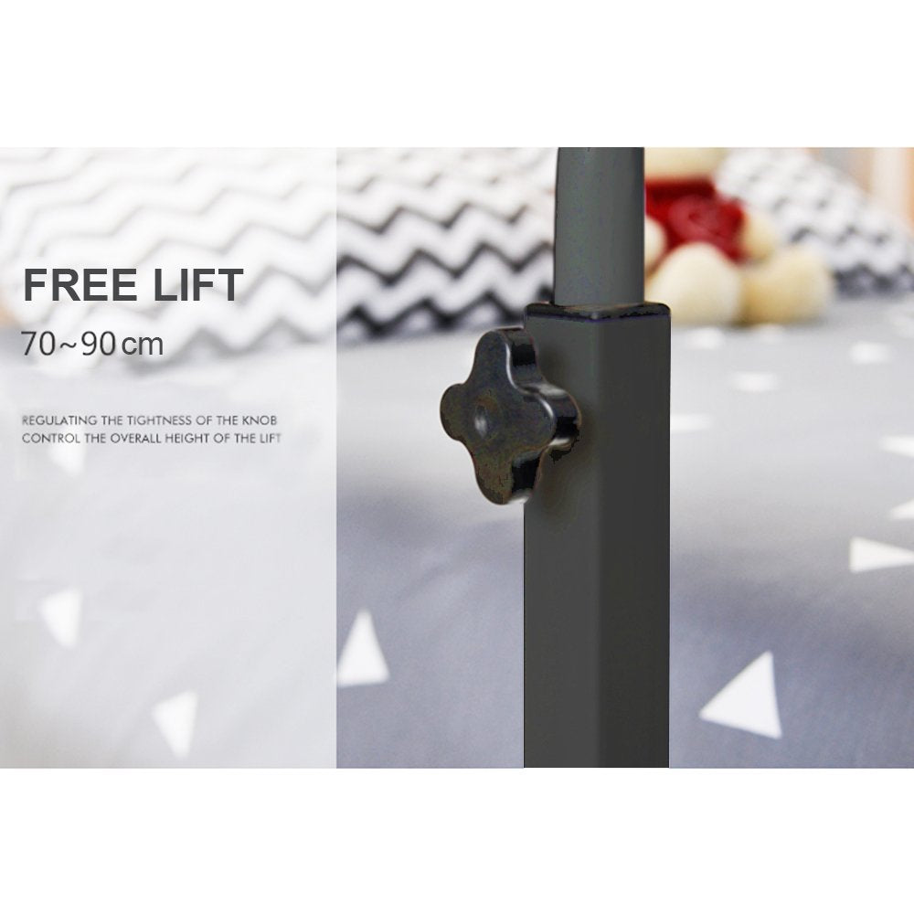 Soges Rolling Laptop Desk Cart Height Adjustable, 23.6 Inches Mobile Sofa Side Table With Tablet Slot, Portable Standing Laptop