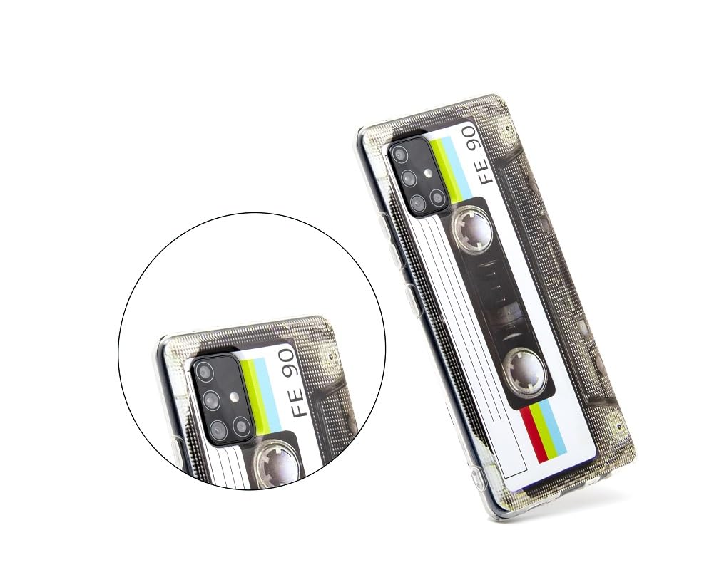 Stinfiztol Compatible With Galaxy A71 5G Case(Non 4G Version),80S Type Music Cassette Case Soft Tpu Cover For Samsung Galaxy A71