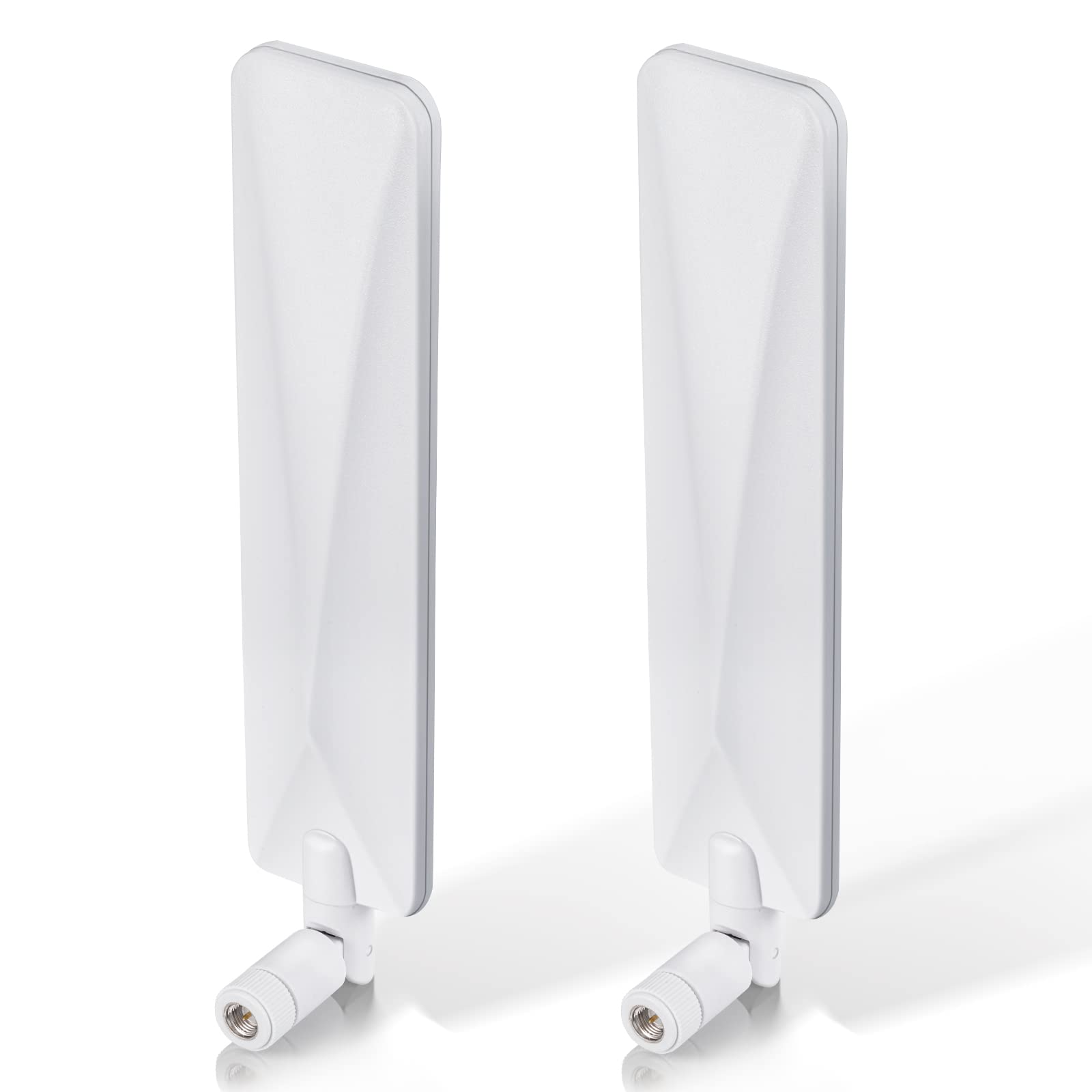 Bingfu 4G Lte Antenna 9Dbi Sma Male Cellular White Antenna (2 Pack) Compatible With 4G Lte Wireless Cpe Router Hotspot Cellular