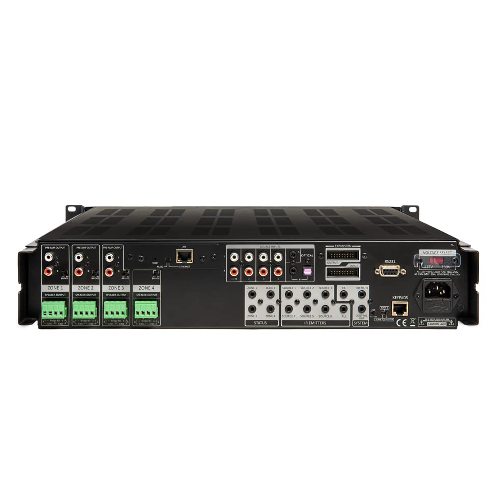 OSD Nero Max8: 4 Zone, 4 Source Amplifier 80W Power, Multi Room Audio Control, App Integration for iOS & Android, Expand up to 12 Zones, Control4 Driver Support