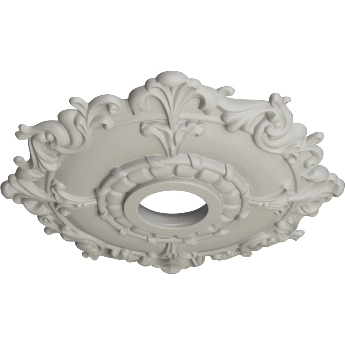 Ekena Millwork Cm18Rlpcf Riley Ceiling Medallion, Pot Of Cream