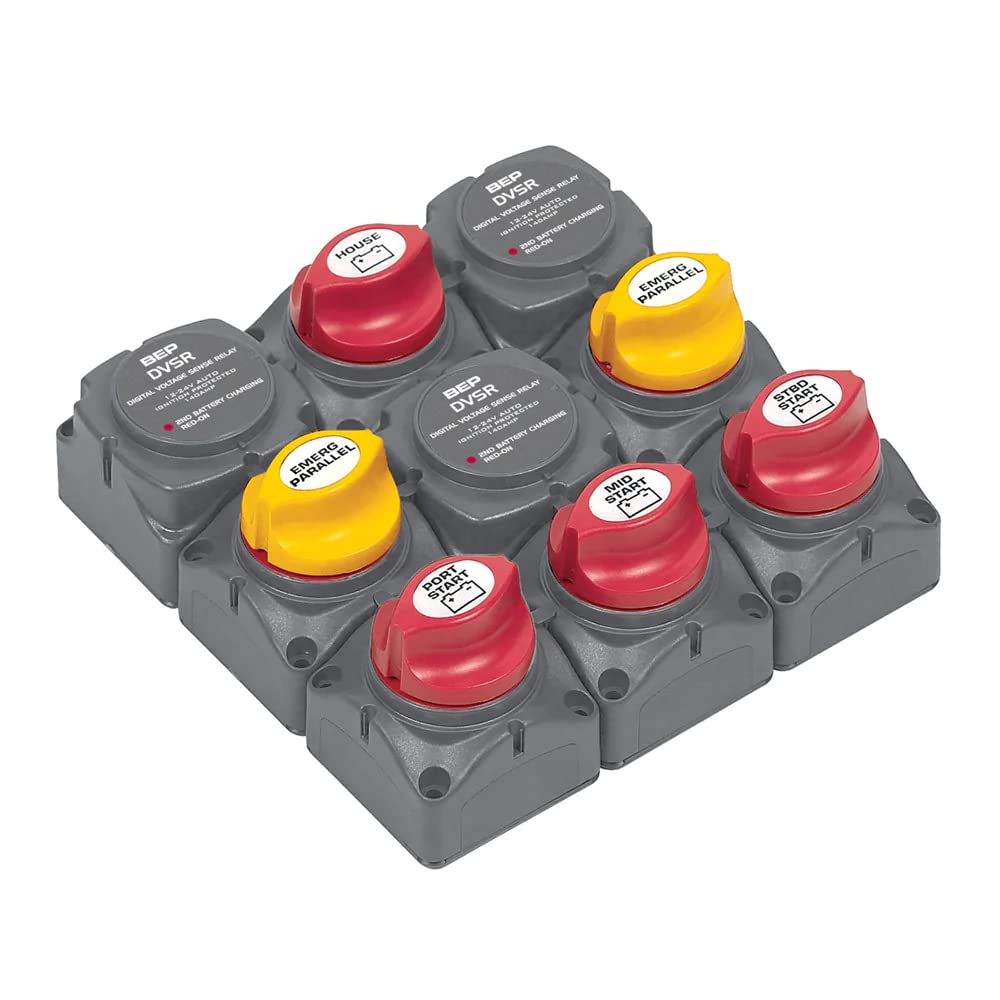 Bep 719 140A Dvsr Battery Distribution Cluster For Triple Outboard Engine With Four Battery Banks
