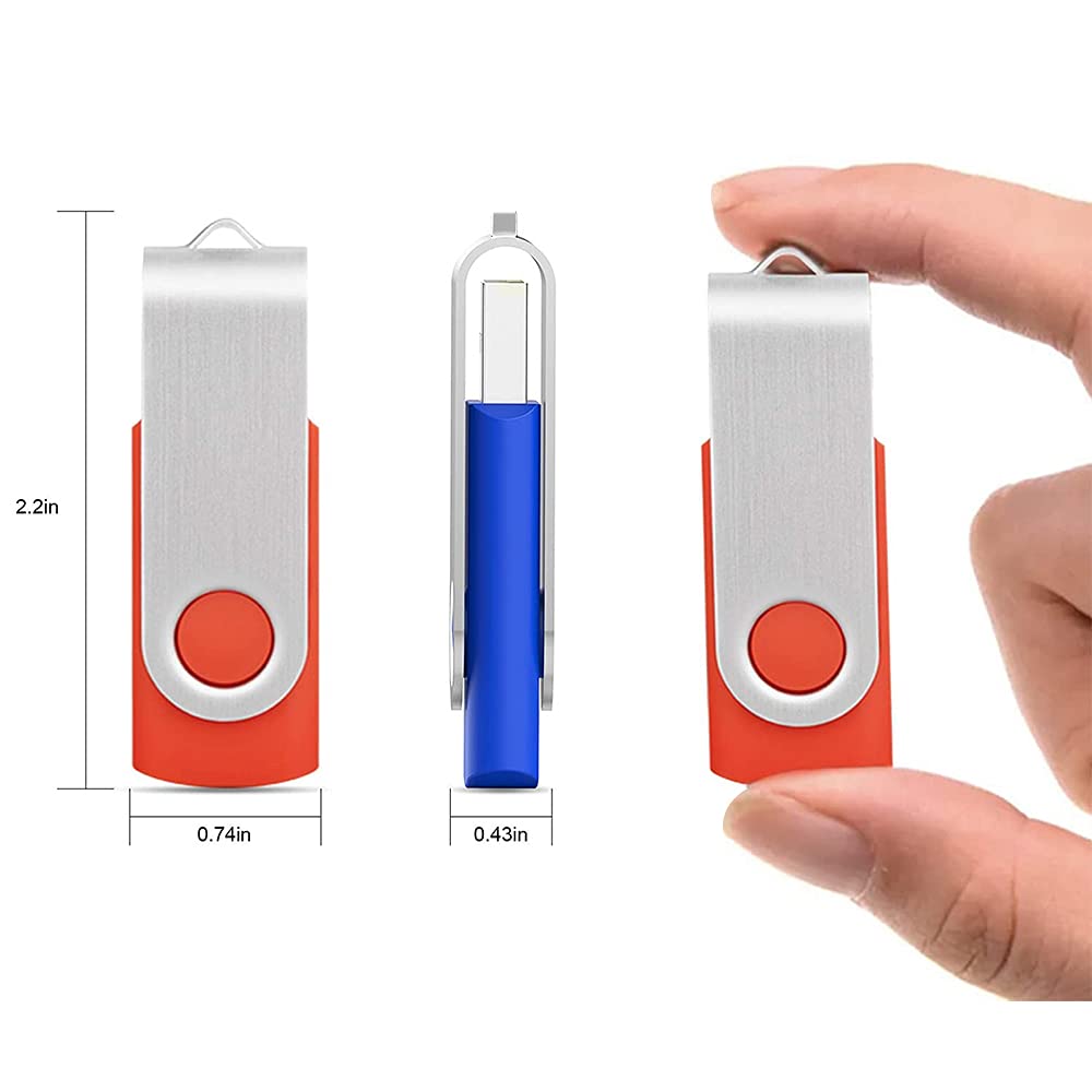 64Gb Flash Drive Kootion 5 Pack 64G Usb 2.0 Drive Thumb Drives Jump Drive Memory Stick Keychain Design Pen Drive (5 Pack, Mixed