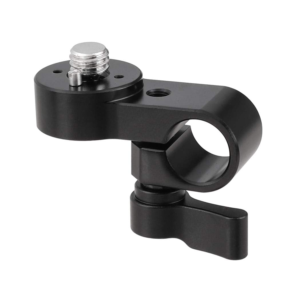 Camvate 15Mm Single Rod Clamp Extension Adapter Install By 3/8 '' 16 Thread Hole For Dslr Camera Cage Rod Support   2280