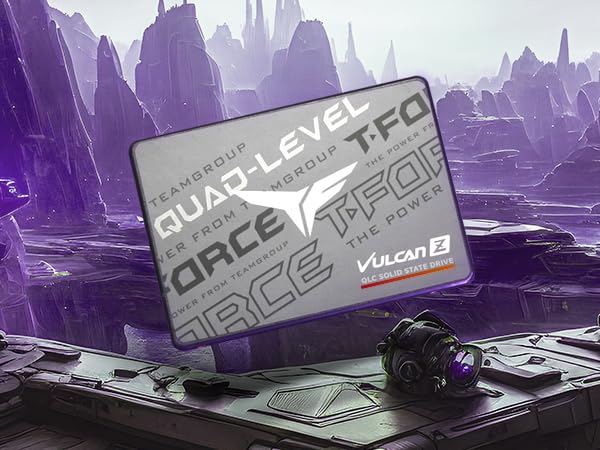 Teamgroup T-Force Vulcan Z 2Tb Slc Cache 3D Nand Qlc 2.5 Inch Sata Iii Internal Solid State Drive Ssd (R/W Speed Up To 550/470 M